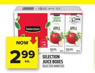 SELECTION JUICE BOXES