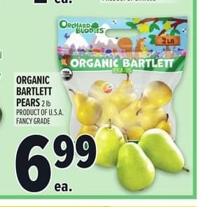 ORGANIC BARTLETT PEARS
