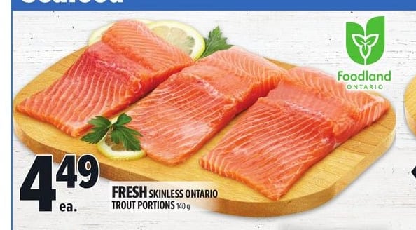 FRESH SKINLESS ONTARIO TROUT PORTIONS