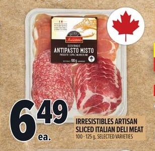 IRRESISTIBLES ARTISAN SLICED ITALIAN DELI MEAT