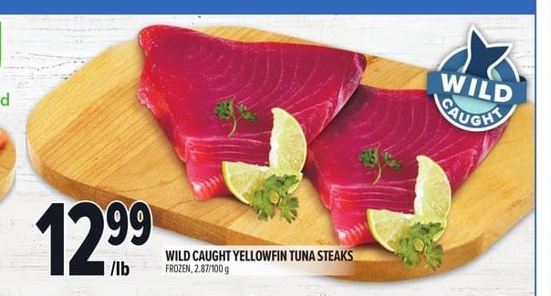 WILD CAUGHT YELLOWFIN TUNA STEAKS