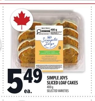 SIMPLE JOYS SLICED LOAF CAKES