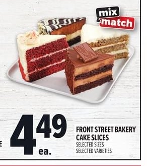 FRONT STREET BAKERY CAKE SLICES