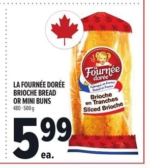 LA FOURNÉE DORÉE BRIOCHE BREAD OR MINI BUNS