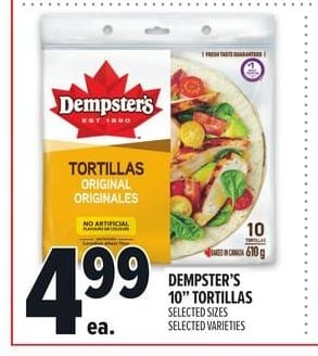 DEMPSTER'S 10" TORTILLAS