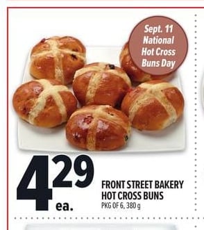 FRONT STREET BAKERY HOT CROSS BUNS