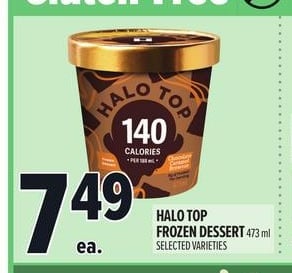 HALO TOP FROZEN DESSERT
