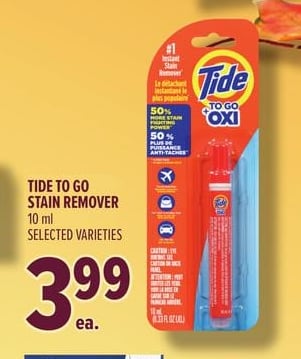 TIDE TO GO STAIN REMOVER