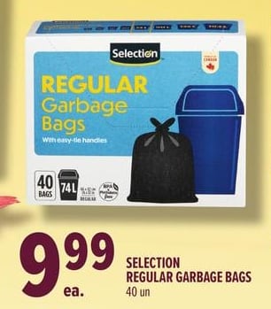 SELECTION REGULAR GARBAGE BAGS