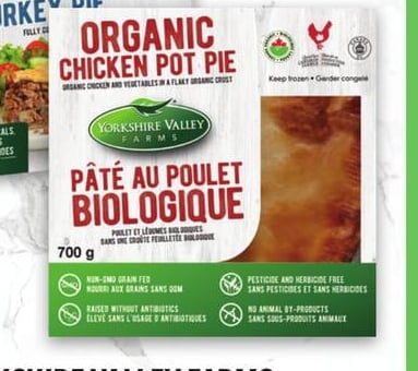 YORKSHIRE VALLEY FARMS ORGANIC MEAT PIES