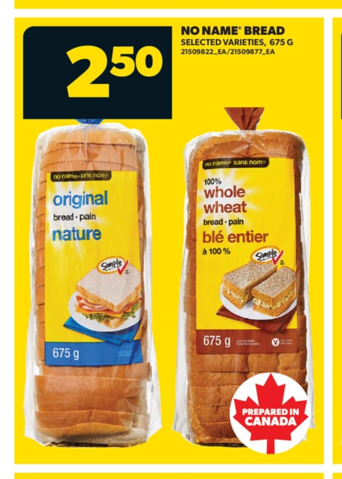 NO NAME® BREAD, 675 G