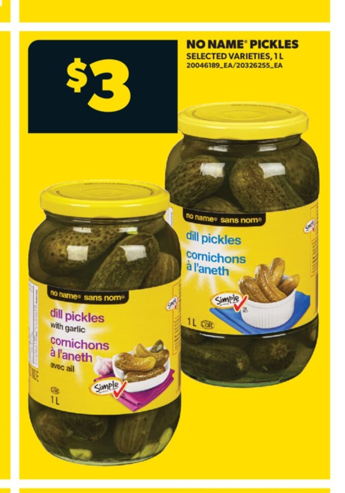 NO NAME® PICKLES, 1 L