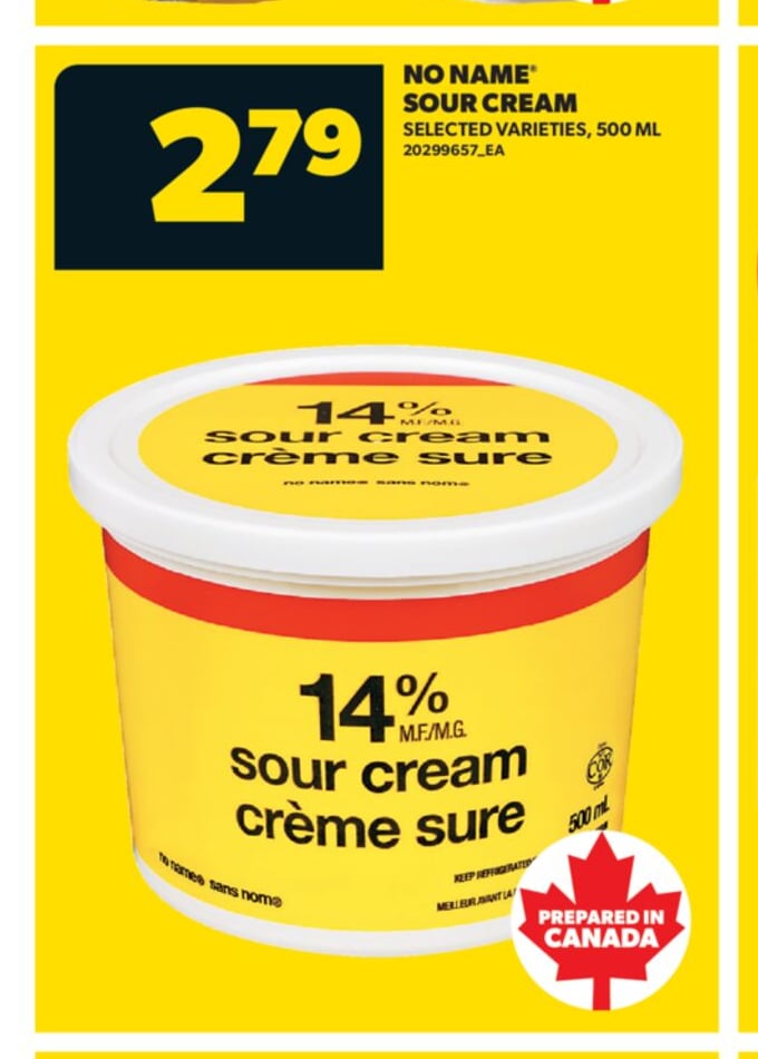 NO NAME® SOUR CREAM, 500 ML