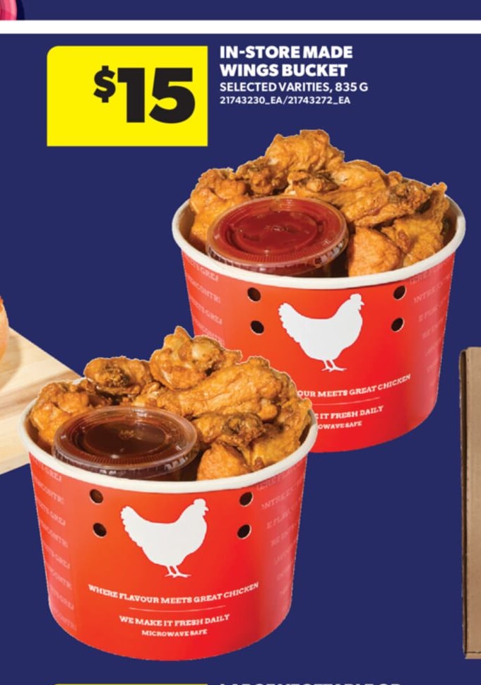 IN-STORE MADE WINGS BUCKET, 835 G