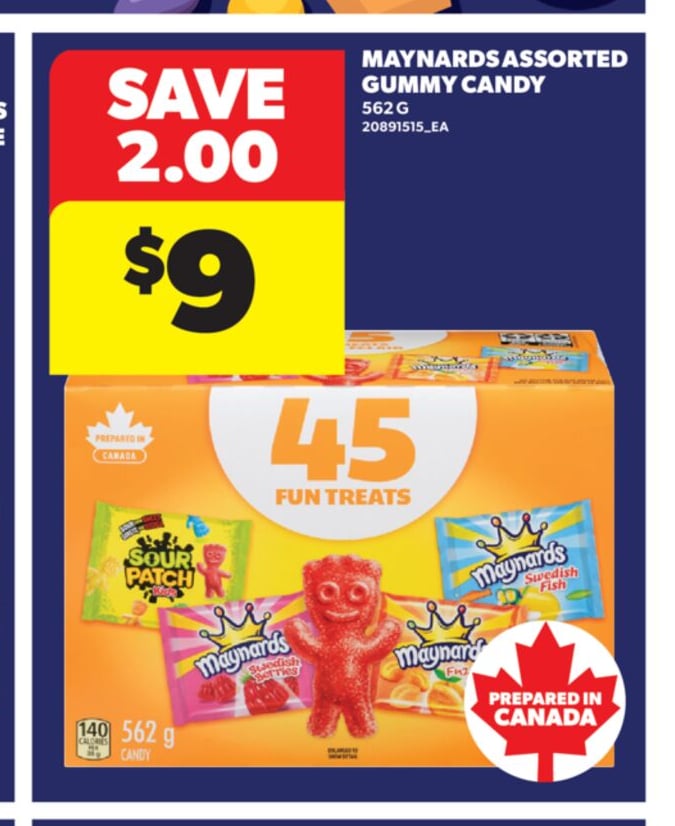 MAYNARDS ASSORTED GUMMY CANDY, 562 G