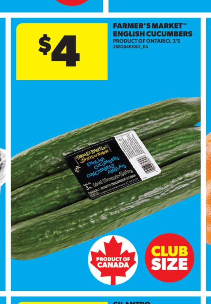 FARMER'S MARKET™ ENGLISH CUCUMBERS, 3'S