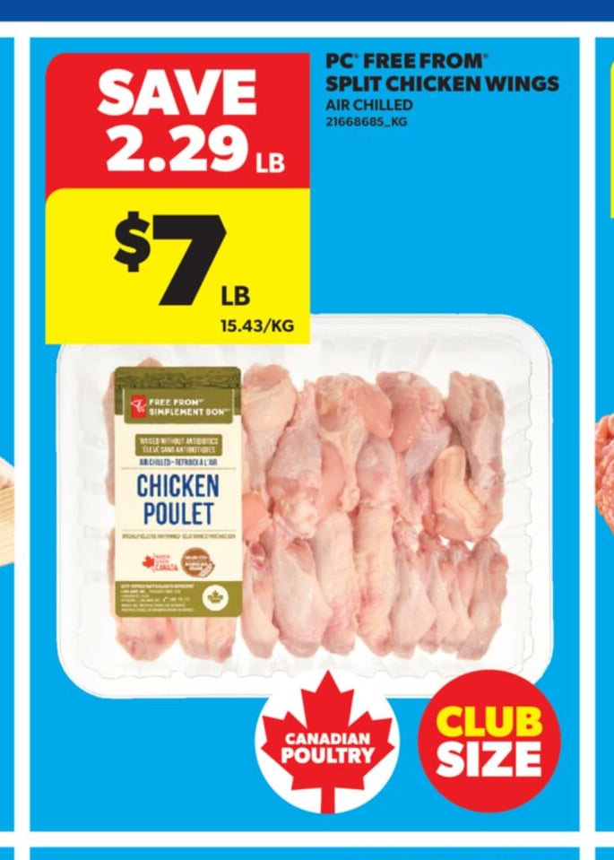 PC® FREE FROM® SPLIT CHICKEN WINGS