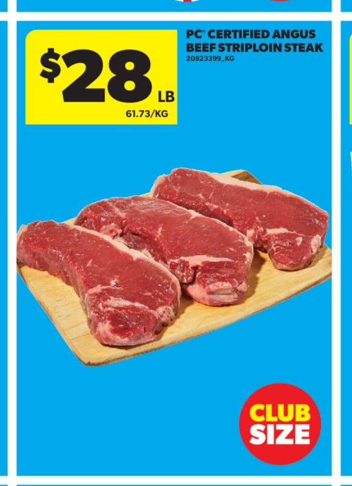 PC® CERTIFIED ANGUS BEEF STRIPLOIN STEAK