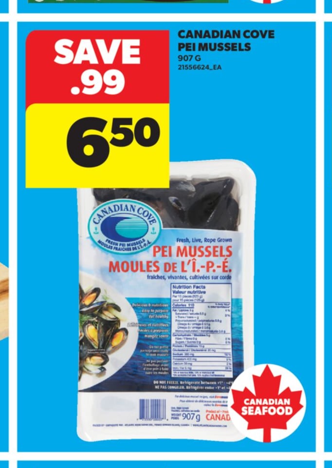 CANADIAN COVE PEI MUSSELS, 907 G