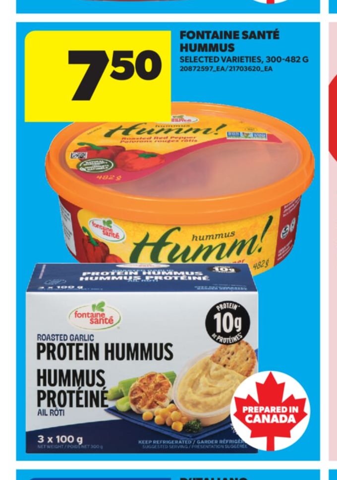 FONTAINE SANTÉ HUMMUS, 300-482 G