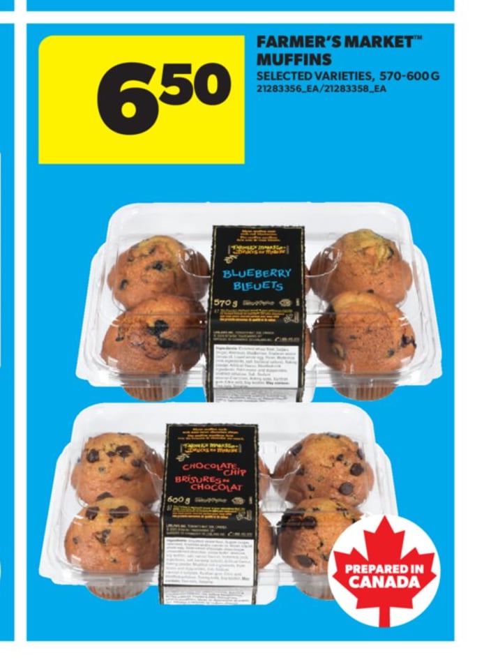 FARMER'S MARKET™ MUFFINS, 570-600 G