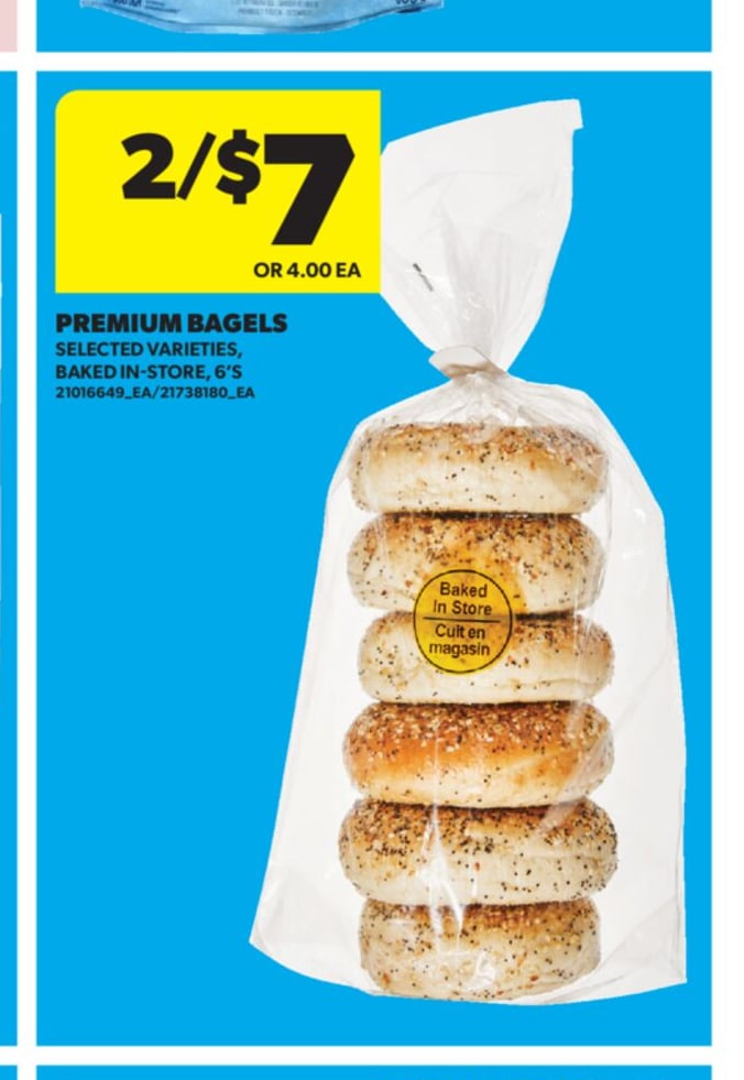 PREMIUM BAGELS, 6'S