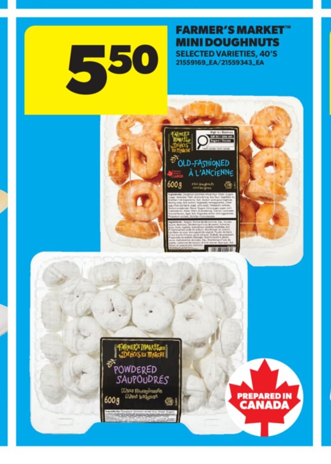 FARMER'S MARKET™ MINI DOUGHNUTS, 40'S