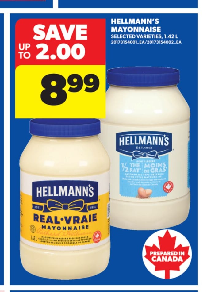 HELLMANN'S MAYONNAISE, 1.42 L