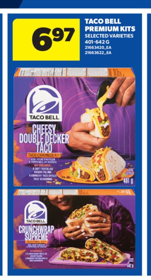 TACO BELL PREMIUM KITS, 401-642 G