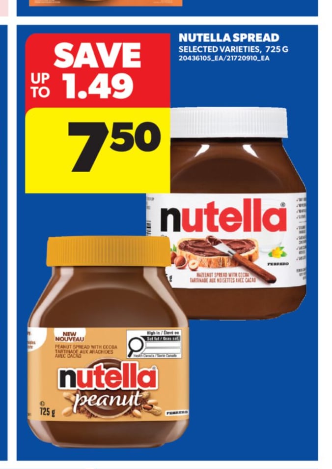 NUTELLA SPREAD, 725 G