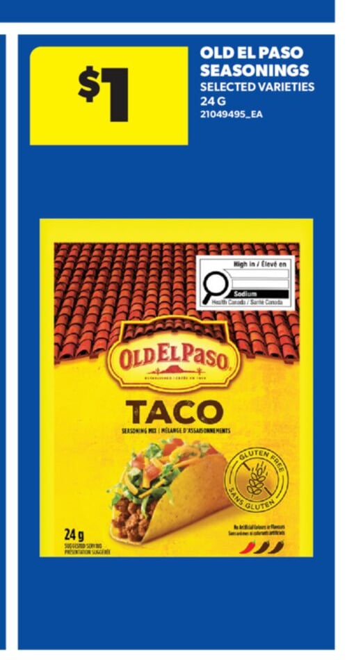 OLD EL PASO SEASONINGS, 24 G