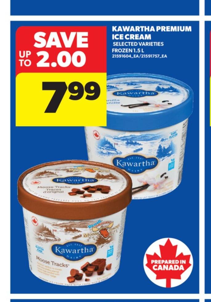 KAWARTHA PREMIUM ICE CREAM, 1.5 L