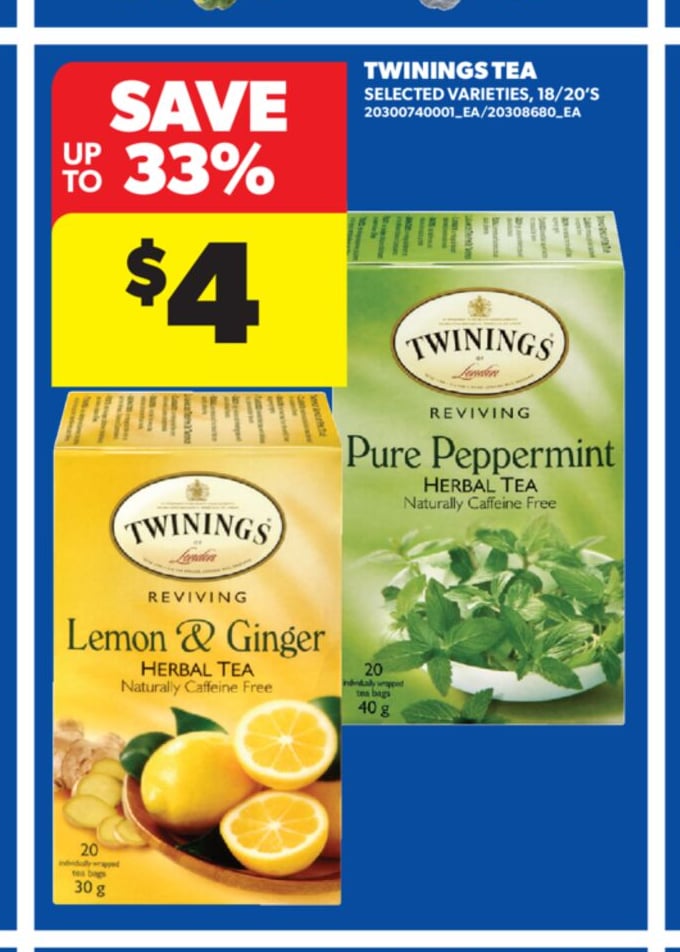 TWININGS TEA, 18/20'S