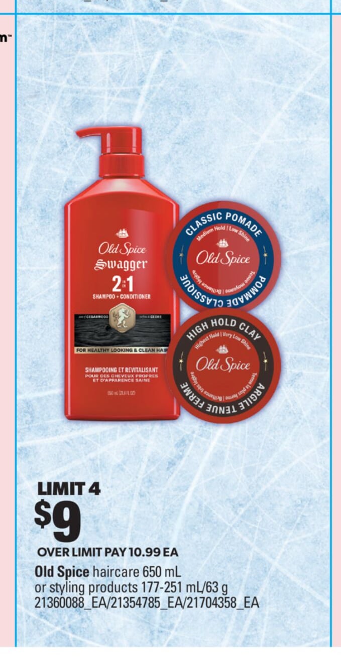 OLD SPICE HAIRCARE, 650 ML OR STYLING PRODUCTS, 177-251 ML/63 G