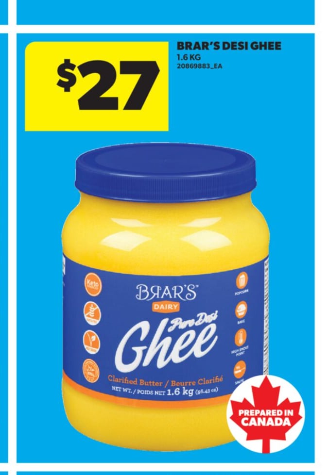 BRAR'S DESI GHEE, 1.6 KG