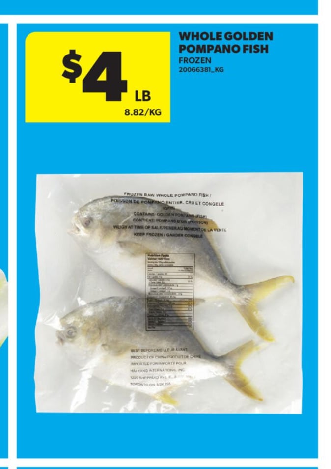 WHOLE GOLDEN POMPANO FISH