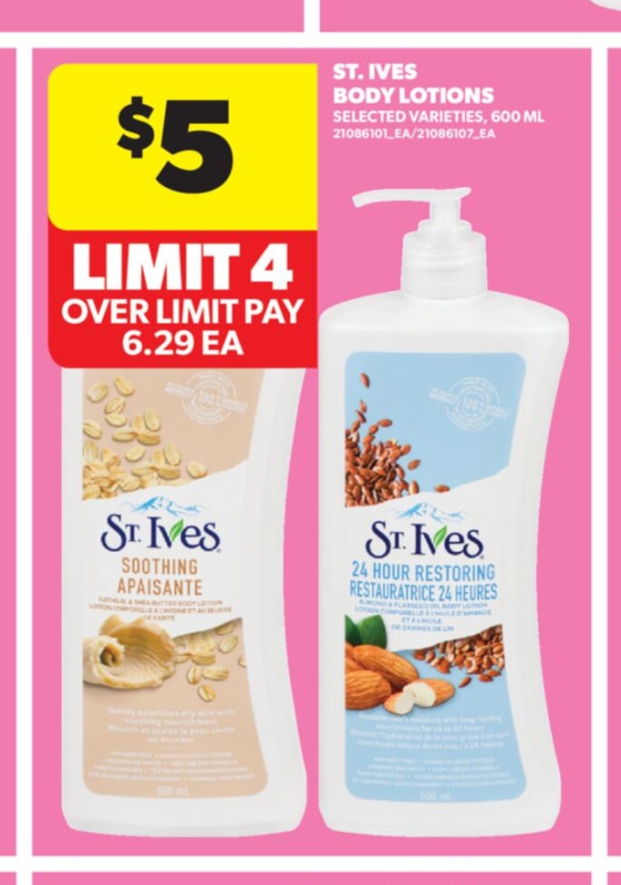 ST. IVES BODY LOTIONS, 600 ML