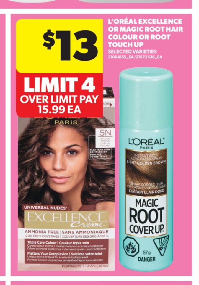 L'OREAL EXCELLENCE OR MAGIC ROOT HAIR COLOUR OR ROOT TOUCH UP