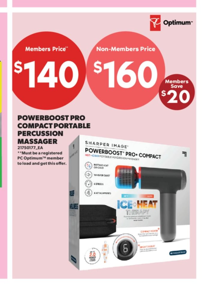 POWERBOOST PRO COMPACT PORTABLE PERCUSSION MASSAGER