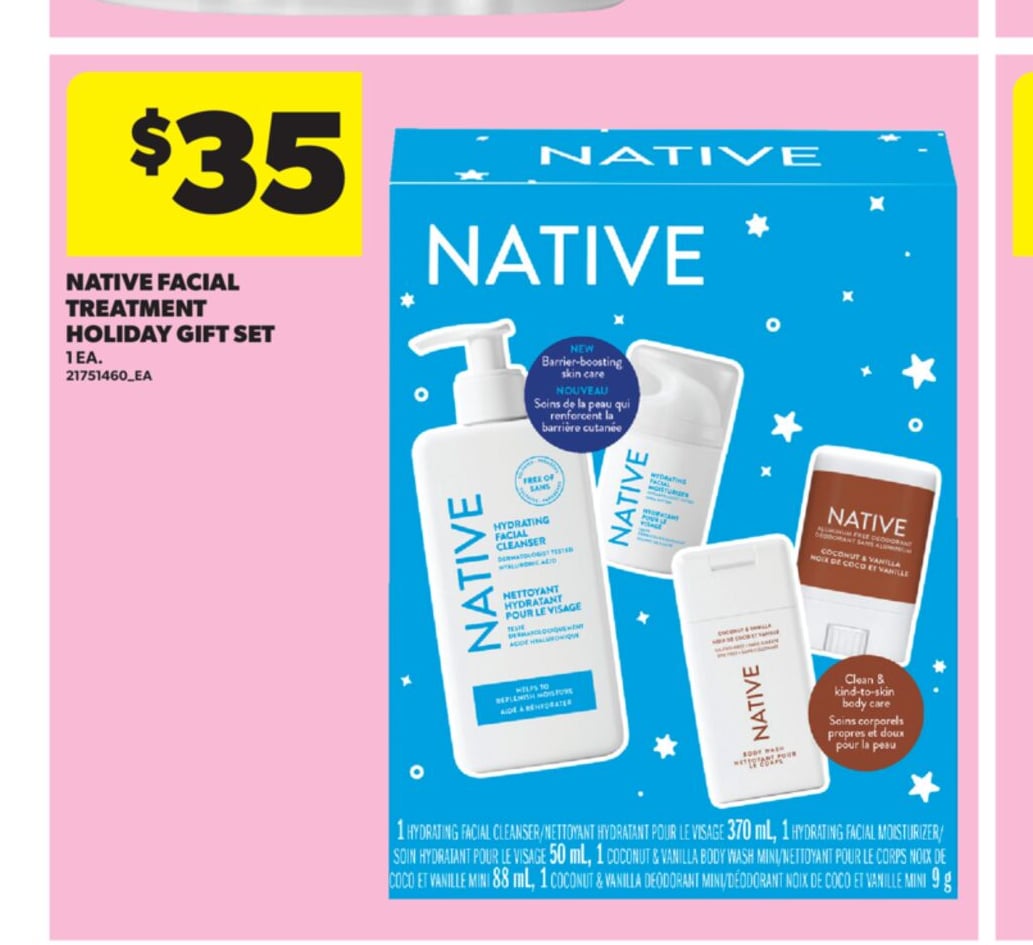 NATIVE FACIAL TREATMENT HOLIDAY GIFT SET, 1 EA.