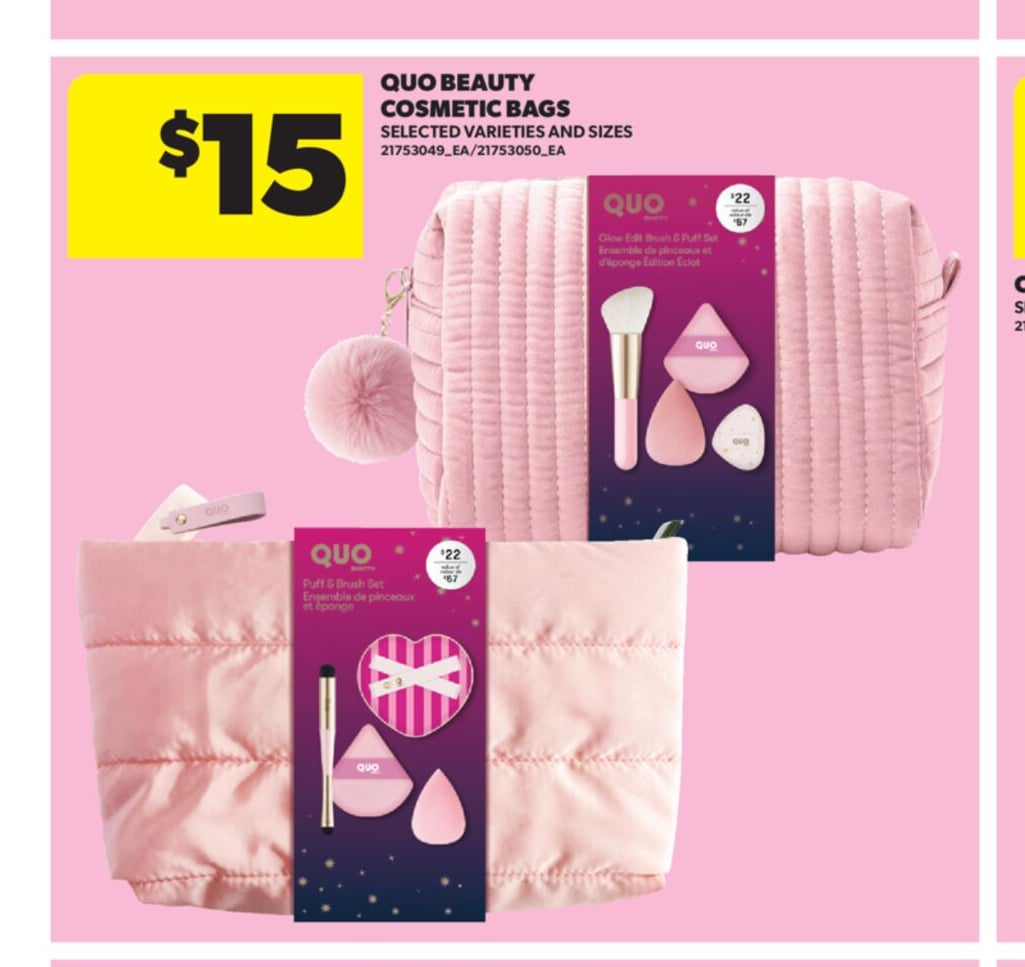 QUO BEAUTY COSMETIC BAGS