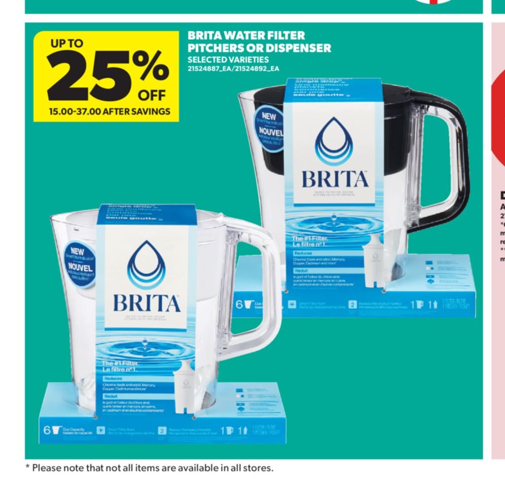BRITA WATER FILTER PITCHERS OR DISPENSER