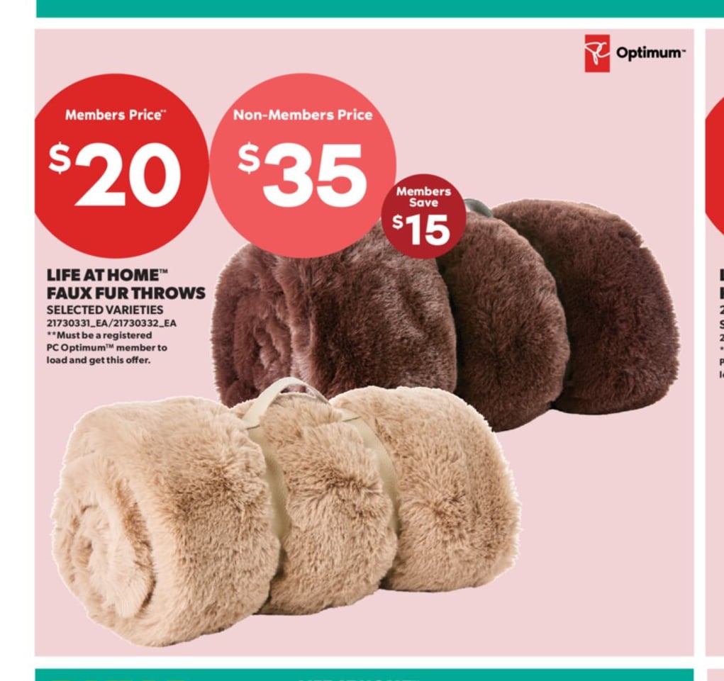 LIFE AT HOME® FAUX FUR THROW