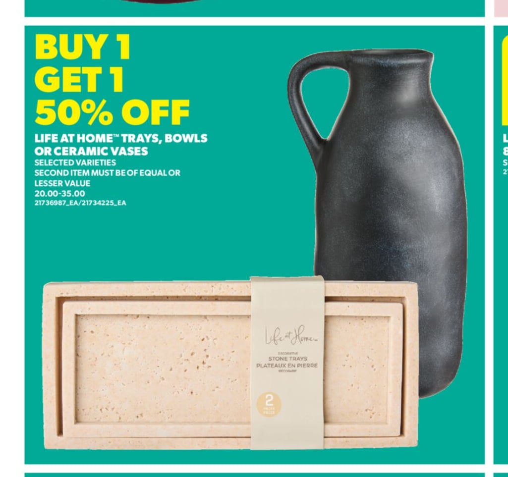 LIFE AT HOME™ TRAYS, BOWLS OR CERAMIC VASES