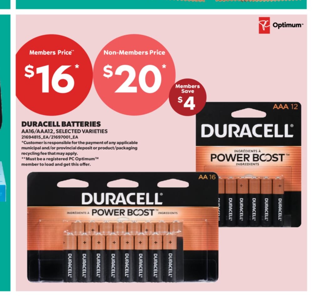DURACELL BATTERIES