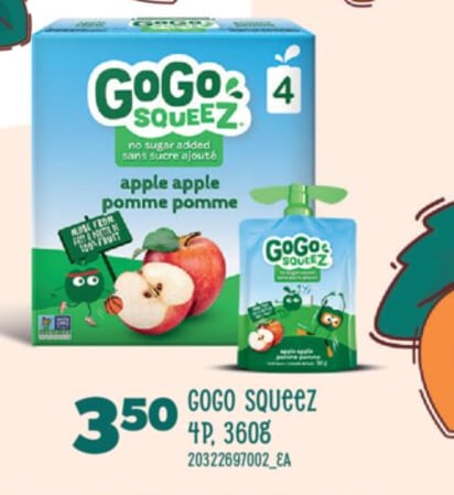 GOGO SQUEEZ, 4P, 360g