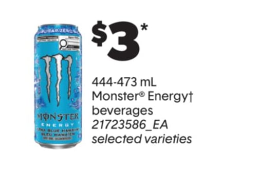 MONSTER® ENERGY† BEVERAGES, 444-473 ML