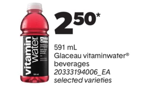 GLACEAU VITAMINWATER® BEVERAGES, 591 mL