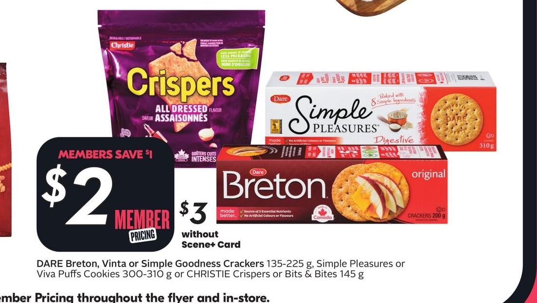 Breton, Vinta or Simple Goodness Crackers