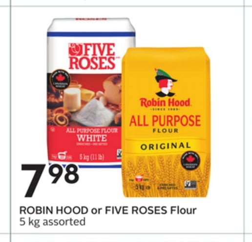 ROBIN HOOD or FIVE ROSES Flour
